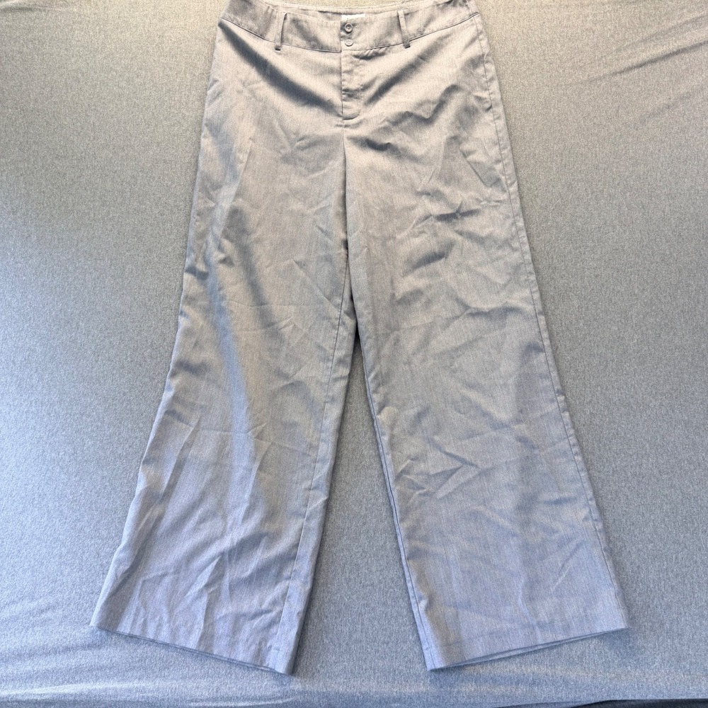 Princess Polly Gray Wide Leg Trousers High Waisted Dress Pants Size US 12